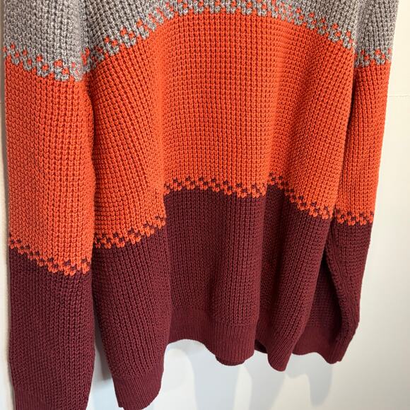 L. L. Bean Tricolor Organic Cotton Textured Pullover Sweater - size XXL - Picture 3 of 5